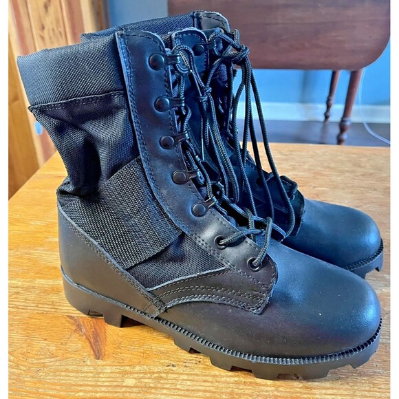 Rothco Black Speedlace GI Style Jungle Boots Combat Book Size 8R Army Military - Picture 1 of 8